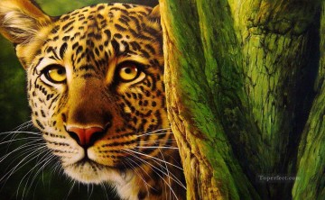 Leopard 12 Peinture à l'huile